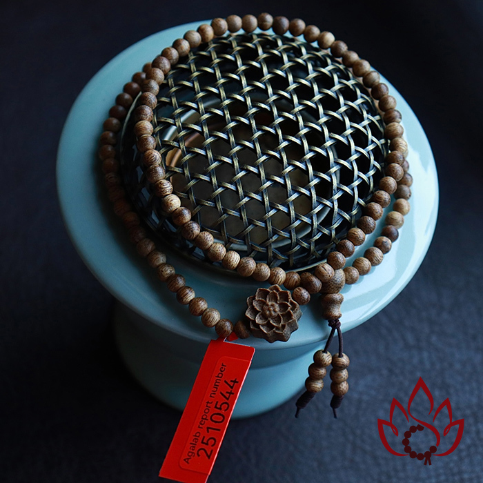 Vòng Trầm Hương 108 Hạt | 4 Ly | Trầm Tốc Kiến Tự Nhiên